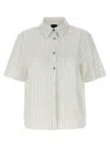 Pinko Multicolored Striped Short Sleeve Button-up Shirt