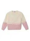 Pinko Intarsia Knit-logo Sweater In Neutrals