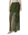 Pinko Invece No Skirt In Georgette In Green Rainforest