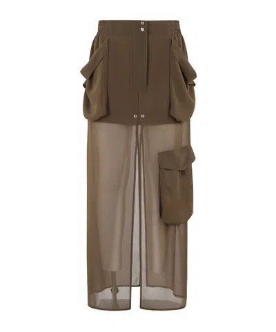 PINKO 'INVECE NO' SKIRT IN GEORGETTE