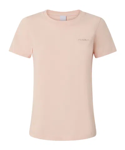 Pinko Item O-neck Short-sleeved T-shirt In Nude