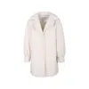 Pinko Ivory Coat For Girl With Logo In Ivory