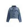 Pinko Vintage Lavaggio Denim Jacket With Cropped Length