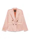 Pinko Tailored Double-breasted Jacket With Gold-tone Buttons