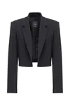 Pinko Short Jacket With Pockets And Lapels In Black
