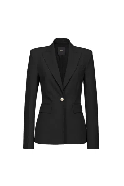 Pinko Flap Pockets Lapels Jacket For In Black