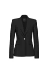 Pinko Flap Pockets Lapels Jacket For In Black