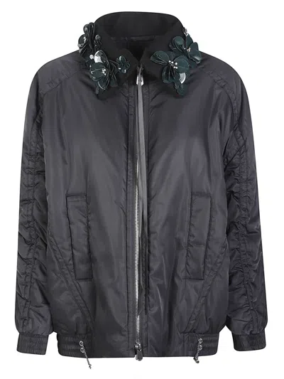 Pinko Black Clarina Padded Jacket In Blue