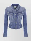 Pinko Jacket Denim Chest Pockets In Blue