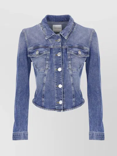 Pinko Jacket Denim Chest Pockets In Blue