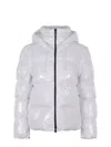 Pinko Indice Glossy Down Jacket In White