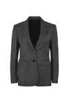 Pinko Grey Ruota Blazer In Grigio