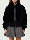 Pinko Ribbed Zip-front Jacket In Black