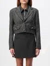 Pinko Vivona Geometric Button Jacket In Schwarz