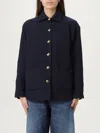 Pinko Oversized Patterned Tweed Jacket In Blue