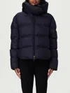 Pinko Hooded Quilted Padded Long Sleeve Jacket In Burgundy