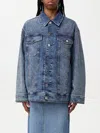 Pinko Dakar Giubbino Embellished Denim Jacket In Denim