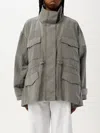 Pinko Technical Parka With Rhinestone-effect Mini Studs In Pearl
