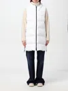 Pinko Quilted Sleeveless Jacket Hood Detail In Weiss