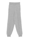 Pinko Cashmere-blend Knit Joggers In Silver
