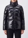 Pinko Glossy Quilted Down Jacket In Black