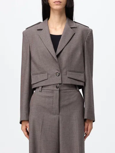 Pinko Jacket Woman Color Multicolor In Gray