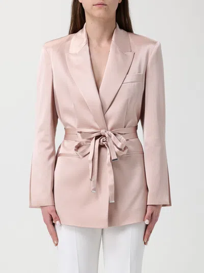 Pinko Rapa Satin Blazer With Belt In Purple