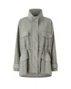 Pinko Technical Parka With Rhinestone-effect Mini Studs