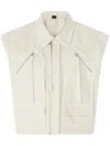 Pinko Cropped Collar Vest With Structured Shoulders