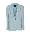 Pinko Double Breasted Jacket V-neck In Blue