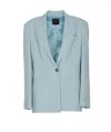 Pinko Double Breasted Jacket V-neck In Blue