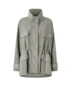 Pinko Technical Parka With Rhinestone-effect Mini Studs