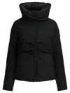 Pinko Black Padded Polyester Coat In Black