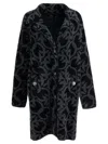 Pinko Nylon Coat With Love Birds Motif In Black