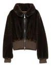 Pinko Faux-fur Jacket In Animal Print