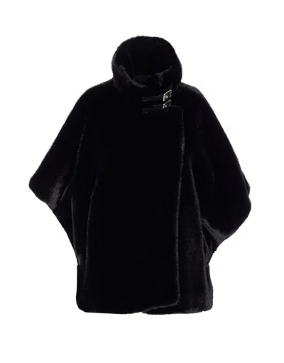 Pinko Comodino Cappa Similpelliccia In Black