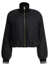 Pinko High-neck Zip-front Jacket In Black