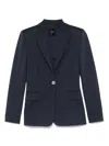 Pinko Tailored Blue Blazer With Single-button Closure In Blue