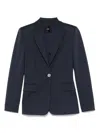 Pinko Tailored Blue Blazer With Single-button Closure In Blue