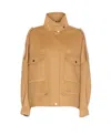 Pinko Flap-pocket Zip-front Jacket In Brown