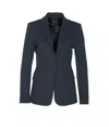 Pinko Tailored Jacket With Flap Pockets And Notched Lapels In Blue