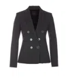 Pinko Alexia Double-breasted Grey Blazer In Grey