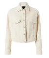 Pinko Textured Tweed Jacket With Golden Buttons In White
