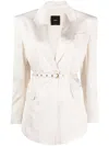 Pinko Goldeneye Belted Satin Blazer In Pink