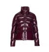 Pinko Micro Caban Down Jacket In Red
