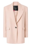 Pinko Embellished-button Blazer In Pink