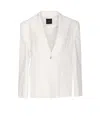 Pinko Tailored White Blazer With Adjustable Strap Detail In White
