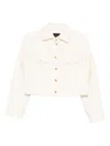 Pinko 'gelato' Trucker Jacket In White