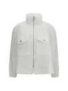 Pinko Beth Jacket With Transparent Inserts In White