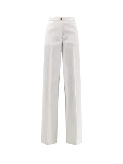 Pinko Jacopone Linen And Viscose Trousers In Multi